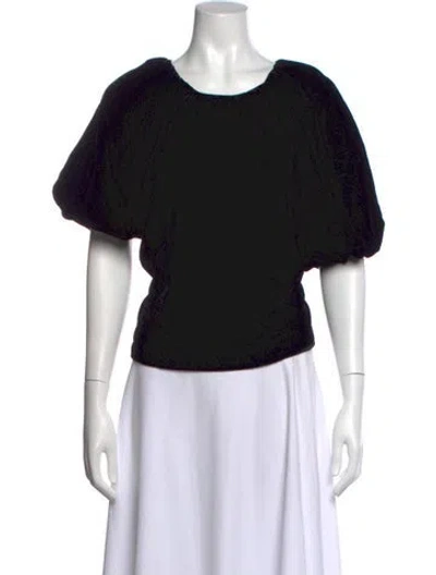 Pre-owned Rhode Scoop Neck Short Sleeve Top W/ Tags In Black