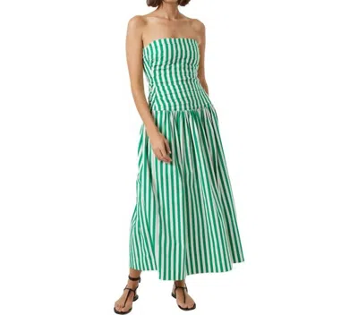 Rhode Selma Dress In Green Curaco Stripe
