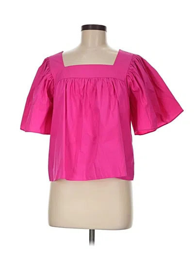 Pre-owned Rhode Short Sleeve Blouse In Pink