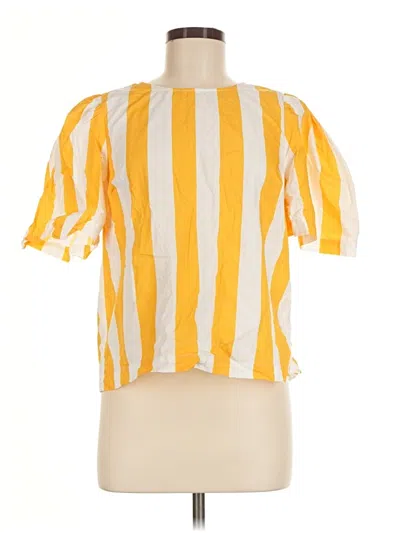 Pre-owned Rhode Short Sleeve Blouse In Yellow