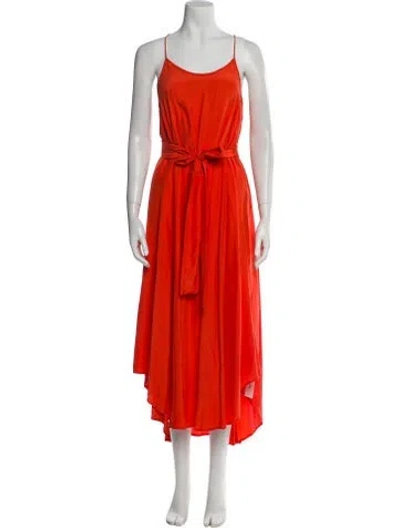 Pre-owned Rhode Silk Long Dress In Red