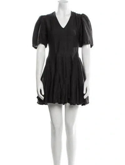 Pre-owned Rhode Silk Mini Dress In Black