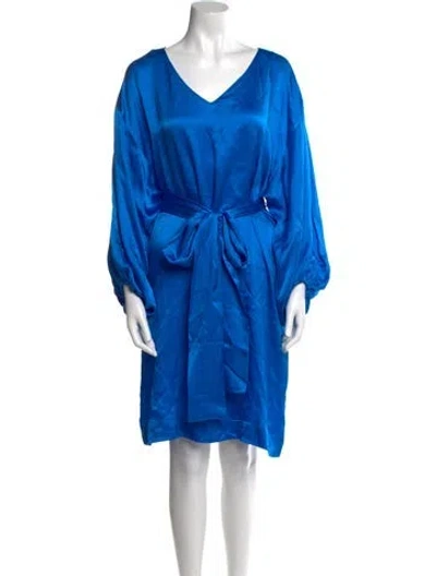 Pre-owned Rhode Silk Mini Dress In Blue