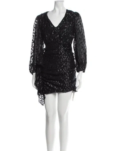 Pre-owned Rhode Silk Mini Dress W/ Tags In Black/blue