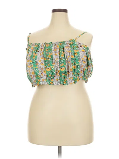 Pre-owned Rhode Sleeveless Blouse In Green