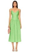 Rhode Sophie Dress In Green Lemon