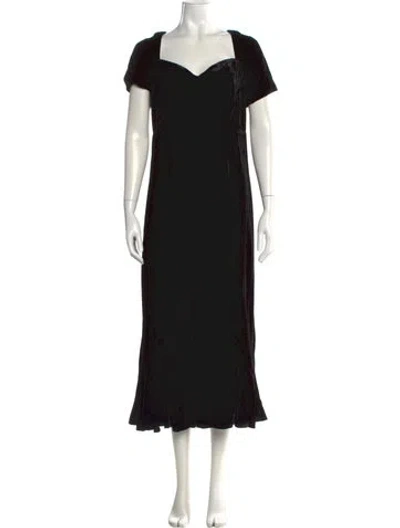 Pre-owned Rhode Square Neckline Long Dress In Black
