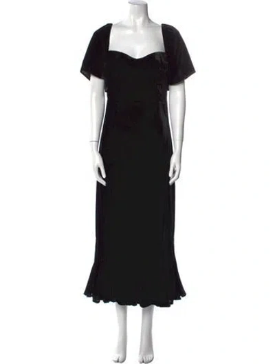 Pre-owned Rhode Square Neckline Long Dress W/ Tags In Black