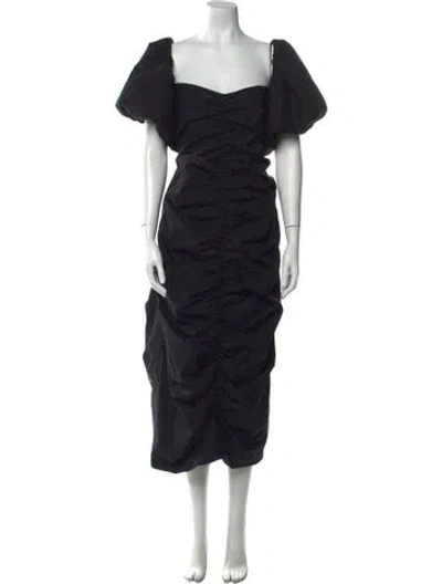 Pre-owned Rhode Square Neckline Long Dress W/ Tags In Black