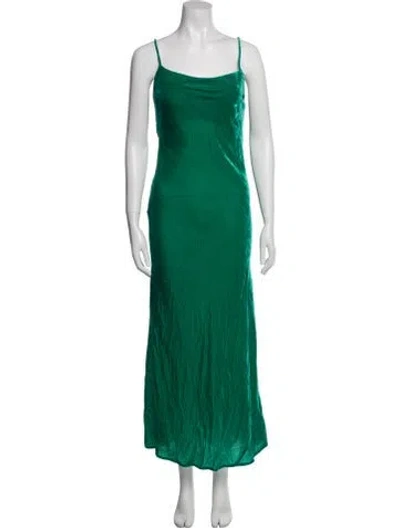 Pre-owned Rhode Square Neckline Long Dress W/ Tags In Green