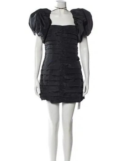 Pre-owned Rhode Square Neckline Mini Dress In Gray