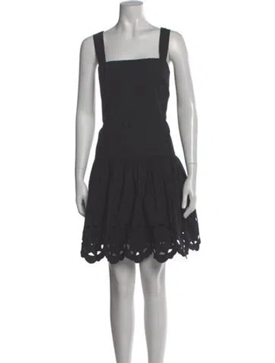 Pre-owned Rhode Square Neckline Mini Dress In Gray