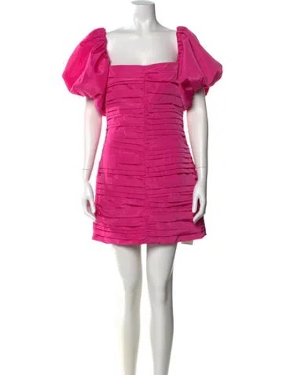 Pre-owned Rhode Square Neckline Mini Dress In Pink