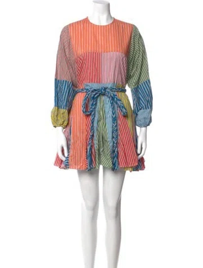 Pre-owned Rhode Striped Mini Dress In Multi
