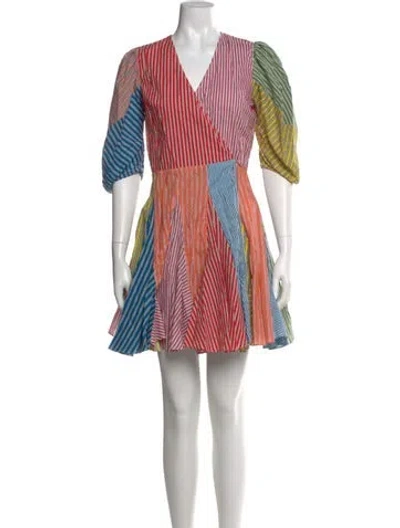 Pre-owned Rhode Striped Mini Dress In Multi