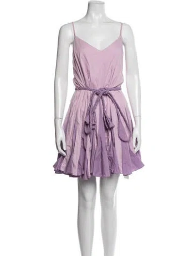 Pre-owned Rhode Striped Mini Dress In Purple