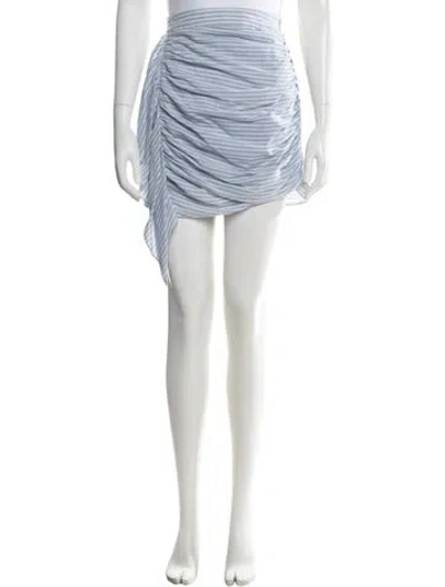 Pre-owned Rhode Striped Mini Skirt In Blue