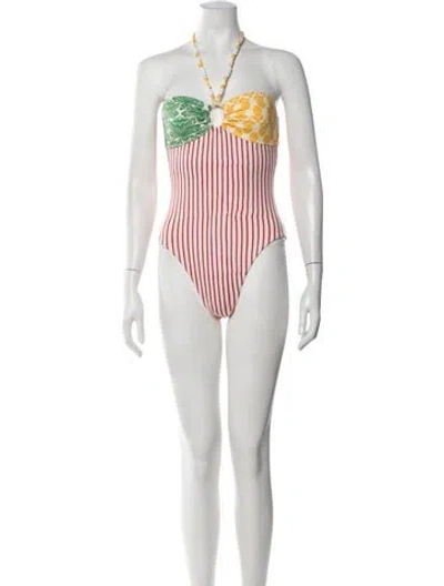 Pre-owned Rhode Striped One-piece In White