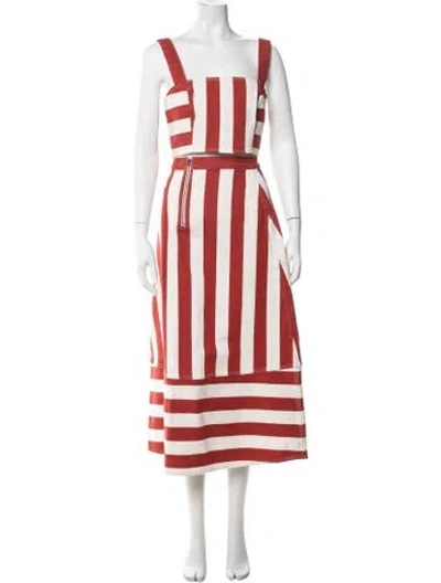 Pre-owned Rhode Striped Skirt Set W/ Tags In Red