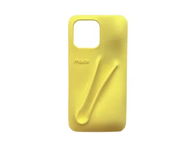 Pre-owned Rhode Summer Lip Case Silicone Iphone Case In Yellow