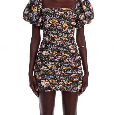 Rhode Suzette Puff Sleeve Min Dress In Blossoming Canopy In Multi