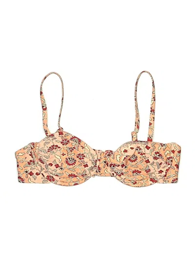 Pre-owned Rhode Swimsuit Top Gold Paisley Pattern Swimwear