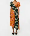 RHODE TERESA DRESS IN WILD POPPY/INK DAISY TRIP