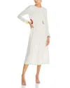 Rhode Thierry Linen Midi Dress In Macadamia