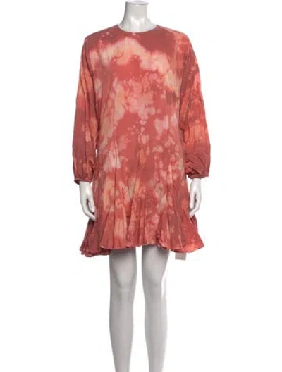 Pre-owned Rhode Tie-dye Print Mini Dress In Pink