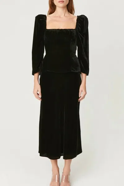 Rhode Tommy Skirt In Jet Black
