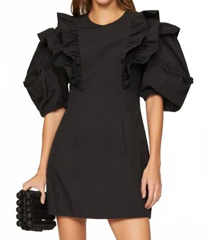 Rhode Varja Ruffled Mini Dress In Black