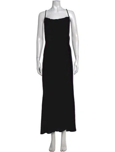 Pre-owned Rhode Velvet Long Dress In Black