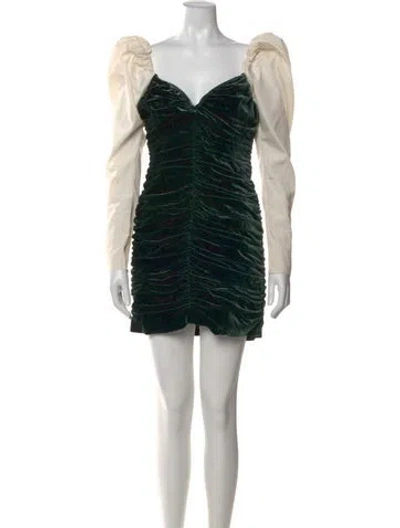 Pre-owned Rhode Velvet Mini Dress In Black
