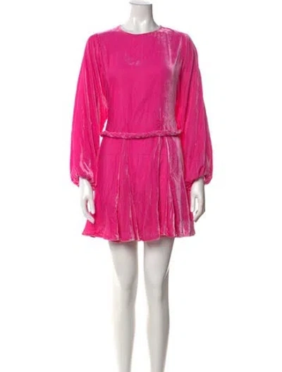 Pre-owned Rhode Velvet Mini Dress In Pink