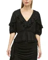 Rhode Venus Short Sleeve Top In Black