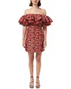Rhode Vivi Off-shoulder Minidress In Pink
