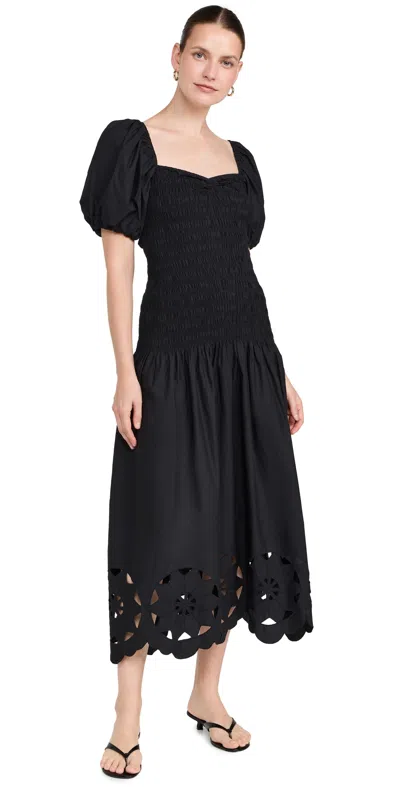 Rhode Viviana Dress In Black Eyelet