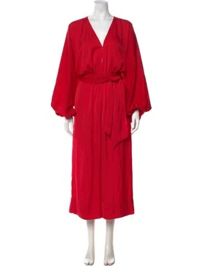 Pre-owned Rhode V-neck Jumpsuit W/ Tags In Red