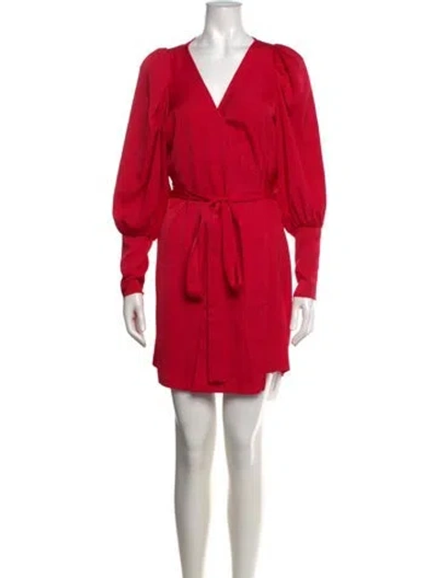 Pre-owned Rhode V-neck Mini Dress In Red
