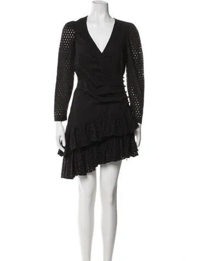 Pre-owned Rhode V-neck Mini Dress In White