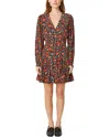 Rhode Resort Wendy Dress In Black Vichy Rose Mini In Black