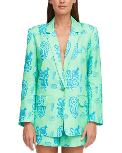 Rhode Winnefred Linen Jacket In Green