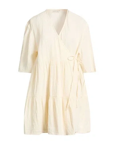 Rhode Woman Mini Dress Ivory Size L Cotton In White