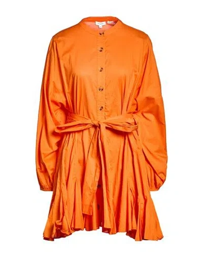 Rhode Woman Mini Dress Orange Size L Cotton