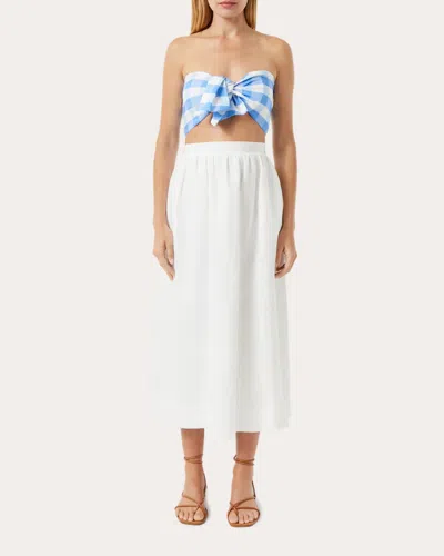 Rhode Women's Aaron Midi Skirt In White