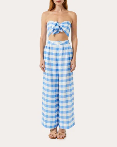 Rhode Women's Campbell Linen Pants In Toulouse Gingham Grande