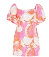 Rhode Dali Floral-print Off-shoulder Minidress In Multi