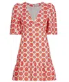 Rhode Mariana Mini Dress In Retro Fleur Pink In Pink