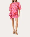 Rhode Pia Floral Print Cotton Mini Dress In Pink
