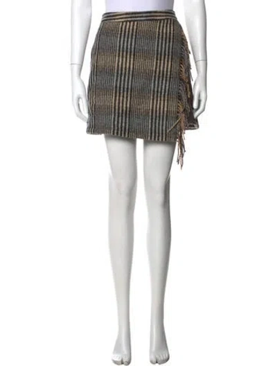 Pre-owned Rhode Wool Mini Skirt In Neutral